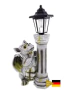 Kremers Schatzkiste Gartenfigur Drache mit LED Solarlaterne 45cm Bild 2