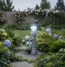 Kremers Schatzkiste Gartenfigur Drache mit LED Solarlaterne 45cm Bild 5