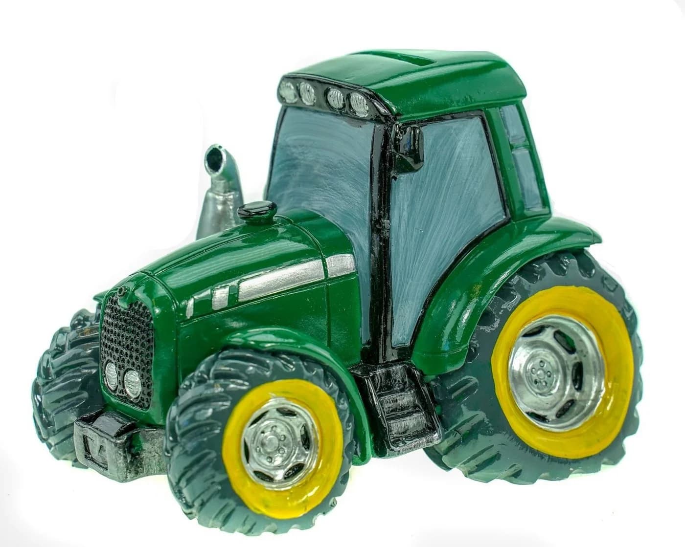Kremers Schatzkiste Spardose Traktor Grün Bauernhof