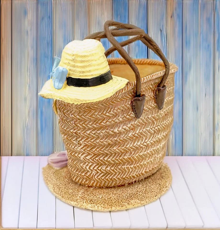 Kremers Schatzkiste Urlaubskasse Strandtasche handbemalt Spardose - Bild 4