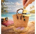 Kremers Schatzkiste Urlaubskasse Strandtasche handbemalt Spardose Bild 5