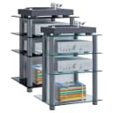 VCM Hifi Möbel Rack Bilus Schwarz Glas Aluminium Bild 1
