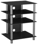 VCM Hifi Möbel Rack Bilus Schwarz Glas Aluminium Bild 2