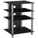 VCM Hifi Möbel Rack Bilus Schwarz Glas Aluminium Bild 3