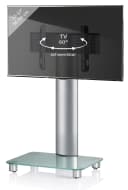 VCM TV-Standfuß Bilano Schwarzglas Aluminium Schwenkbar Bild 3