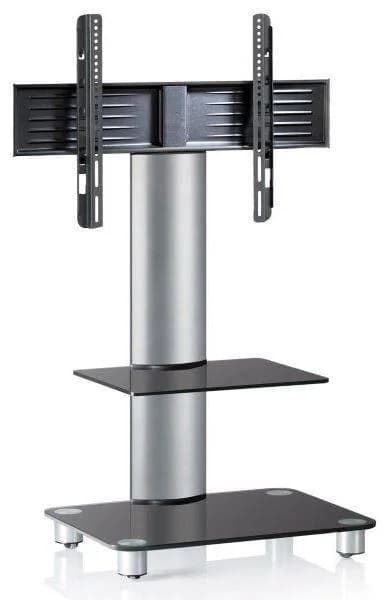 VCM TV Standfuß Schwarzglas mit Glasboden und Rollen - Bild 2