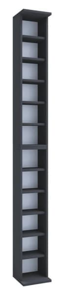 VCM Holzregal Bigol Schwarz CD DVD Aufbewahrung Bild 2
