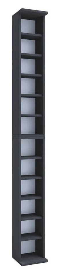 VCM Holzregal Bigol Schwarz CD DVD Aufbewahrung - Bild 2