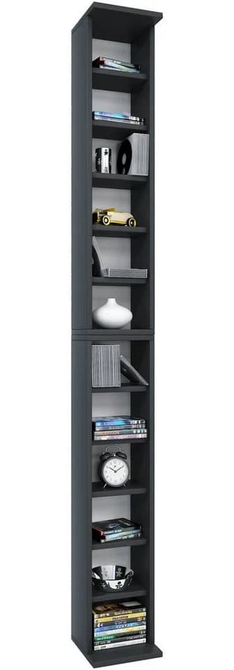 VCM Holzregal Bigol Schwarz CD DVD Aufbewahrung - Bild 3