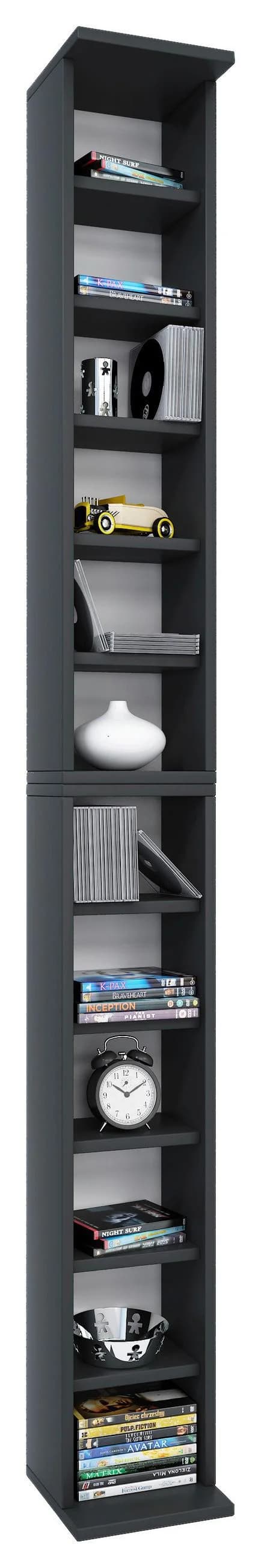 VCM Holzregal Bigol Schwarz CD DVD Aufbewahrung - Bild 5