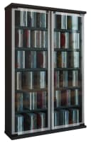 VCM Media-Regal Schwarz mit Glastüren für CDs und DVDs Bild 3
