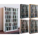 VCM CD Regal Holz mit Glastüren Buche 60x92x18 cm Bild 2