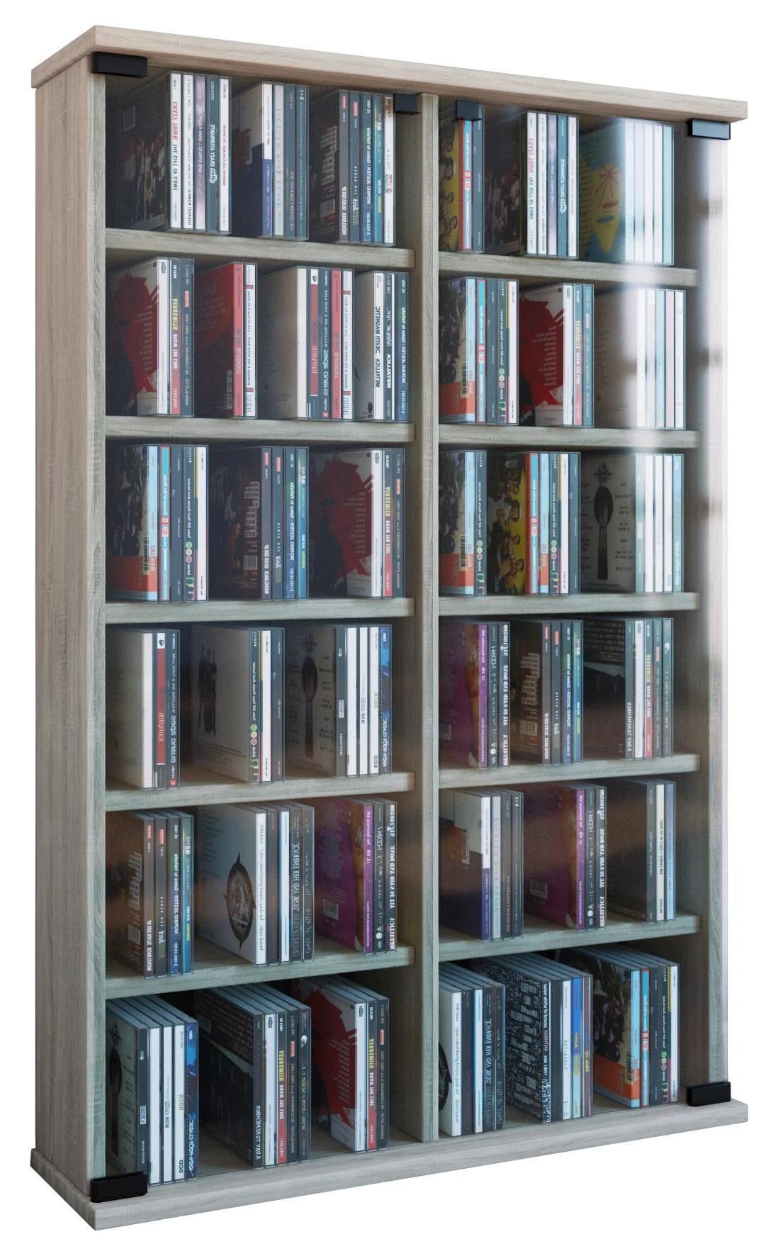 VCM CD Regal Roma mit Glastüren Braun - Bild 2