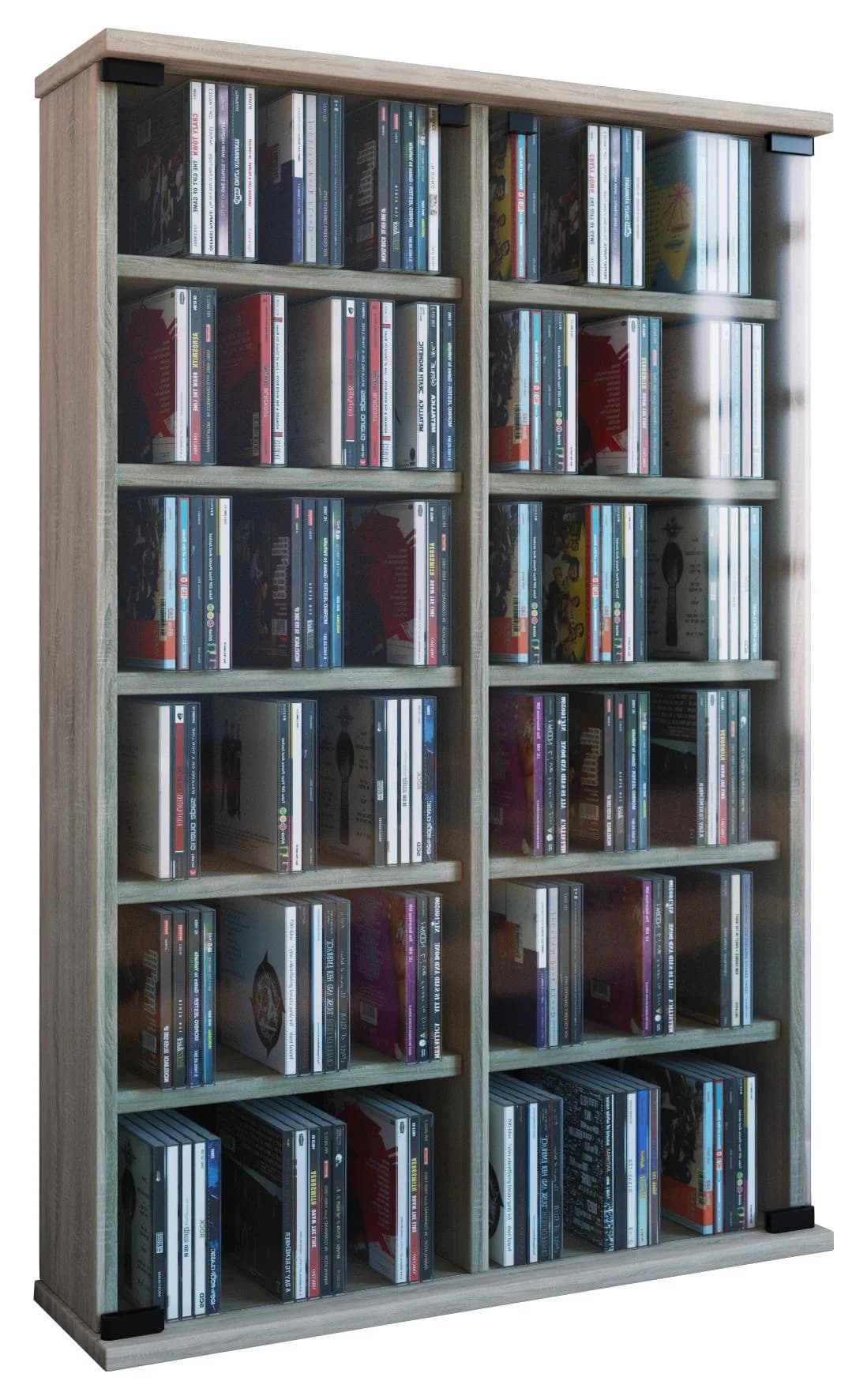 VCM CD Regal Roma mit Glastüren Braun - Bild 3