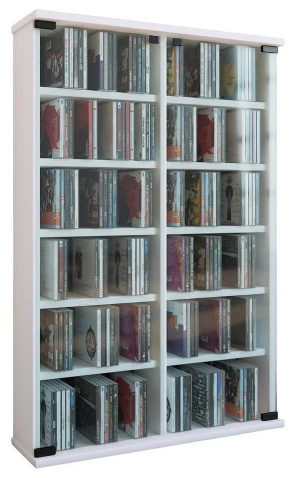VCM CD Regal Roma Weiß mit Glastüren - Bild 3