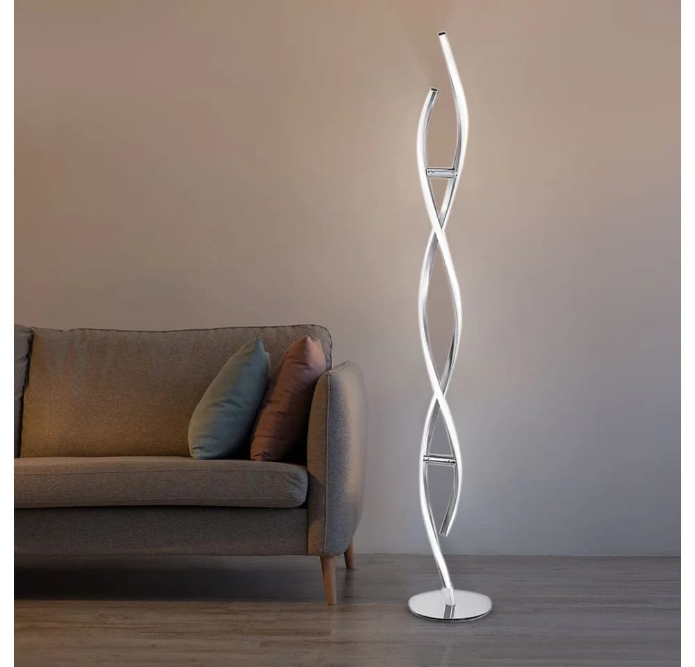 JUST LIGHT LED Stehlampe Silber Dimmbar Modern - Bild 4