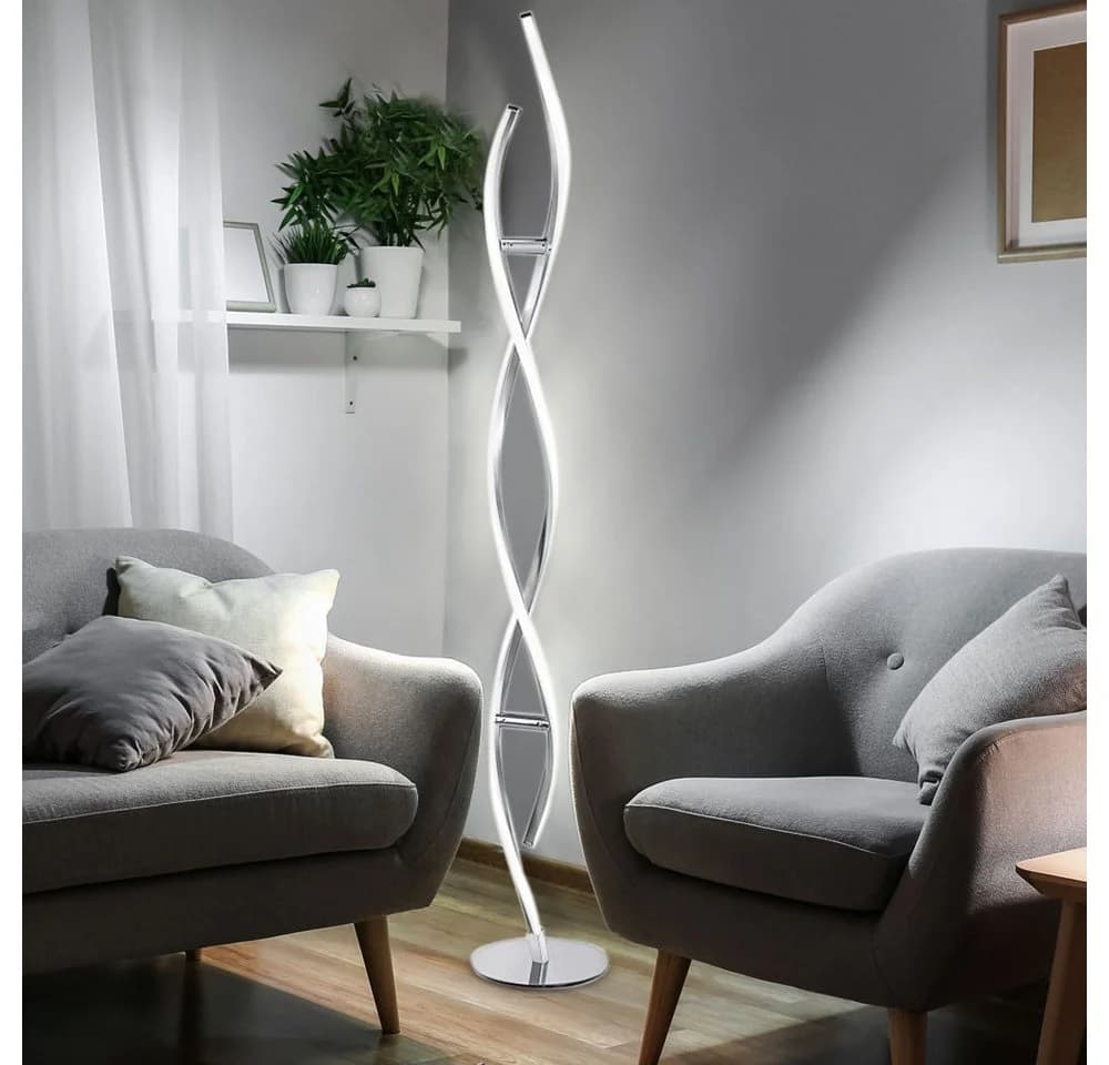JUST LIGHT LED Stehlampe Silber Dimmbar Modern - Bild 5