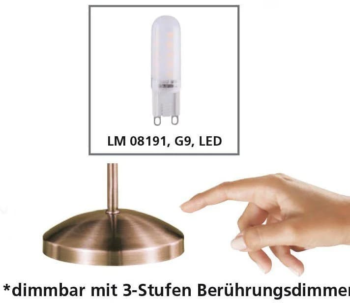 Paul Neuhaus LED Tischleuchte Pino Dimmfunktion Warmweiß 3-Stufen Touchdimmer - Bild 3