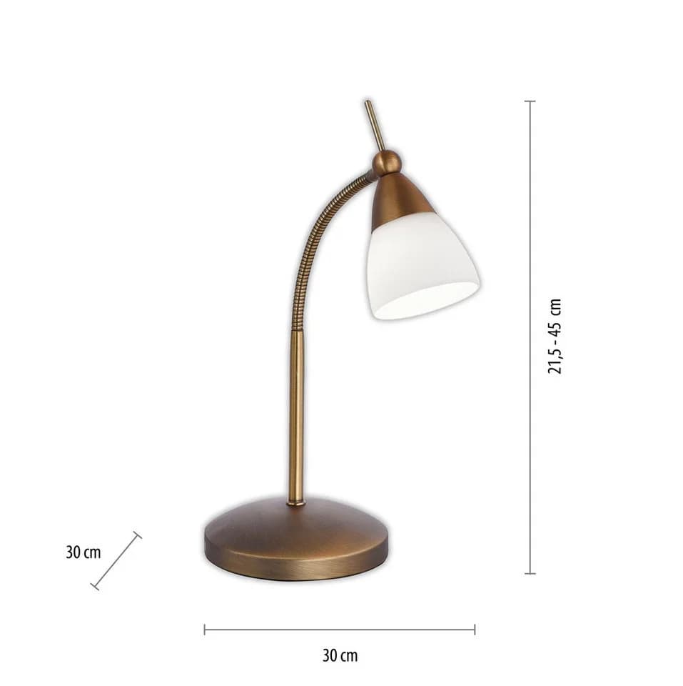 Paul Neuhaus LED Tischleuchte PINO Weiss Gold Flexarm Touchdimmer - Bild 4