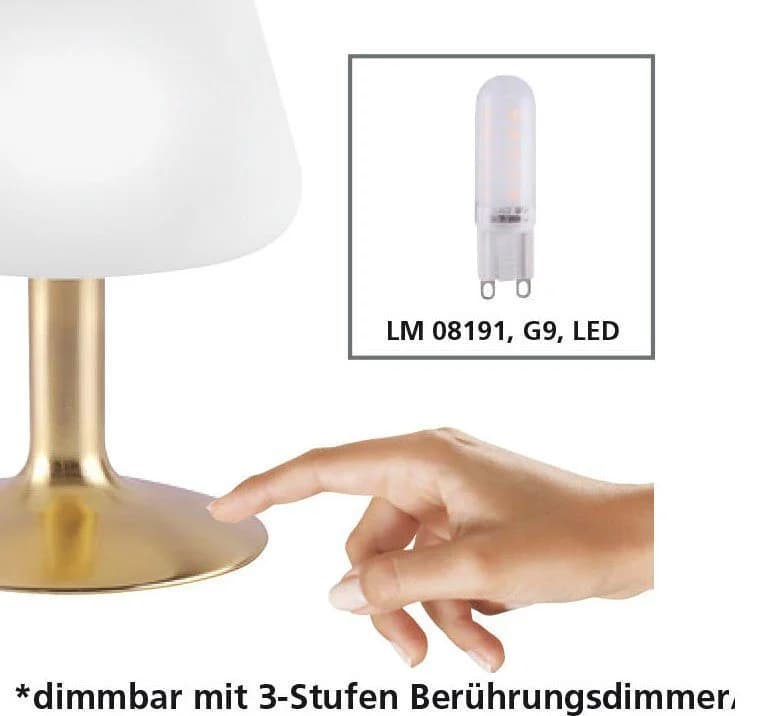 PAUL NEUHAUS LED Tischleuchte Till Grau Touchdimmer - Bild 3