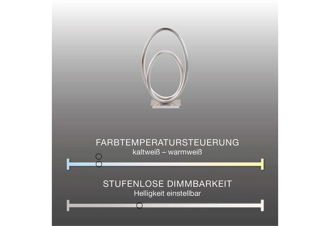 Paul Neuhaus Q-NEVIO Smarte LED Tischlampe Silber CCT Dimmbar - Bild 5