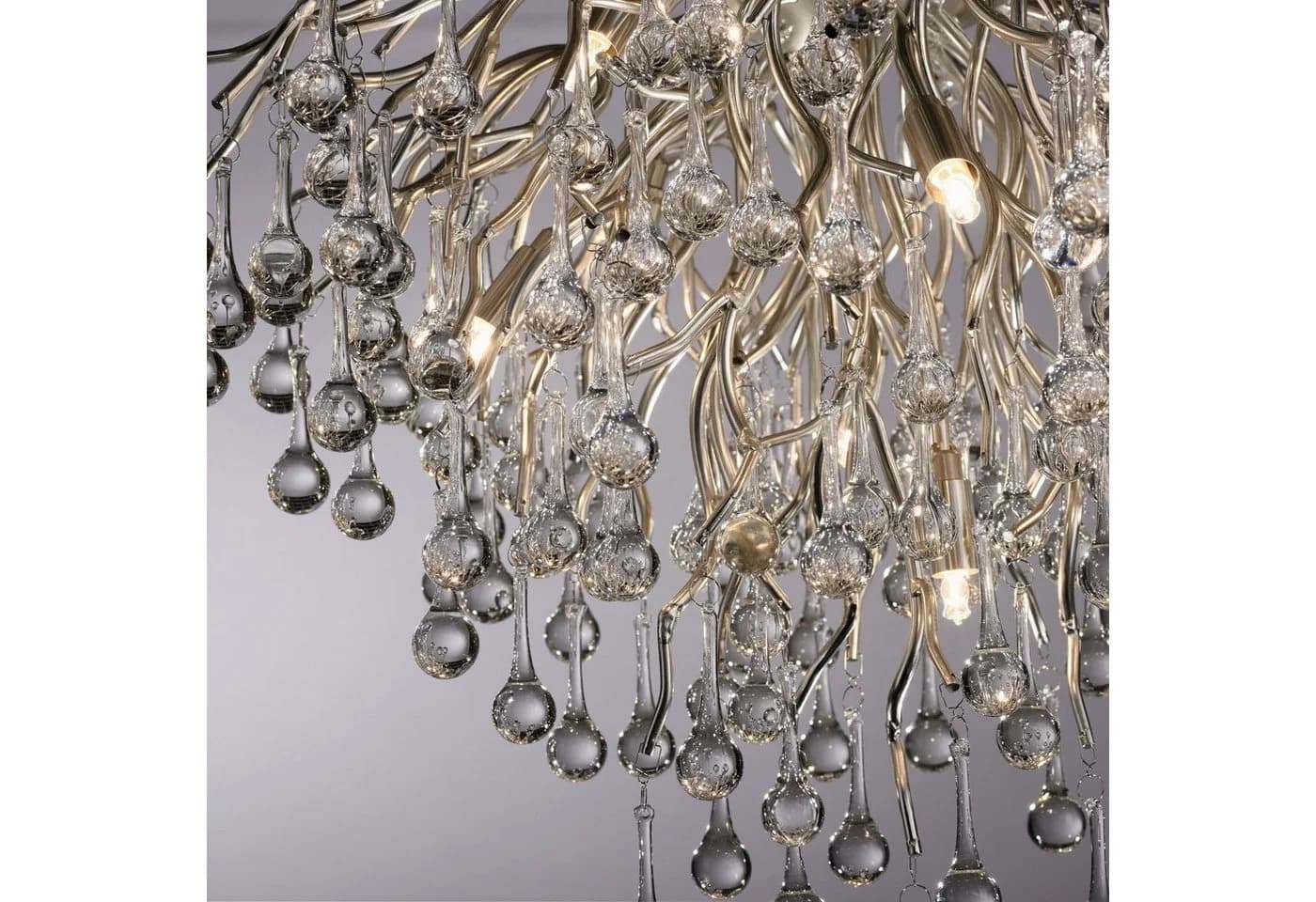 PAUL NEUHAUS ICICLE Kronleuchter Grau Silber 9-fach G9 - Bild 3