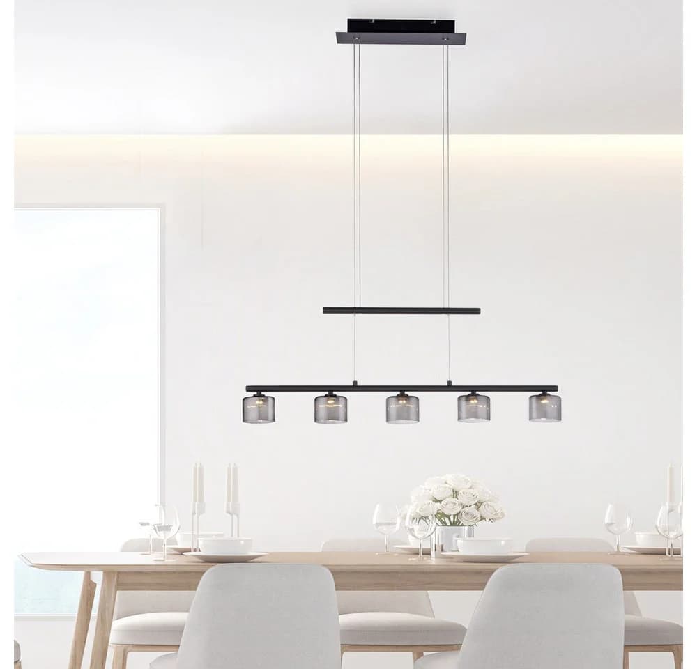 Paul Neuhaus LED Pendelleuchte HYDRA Schwarz Höhenverstellbar