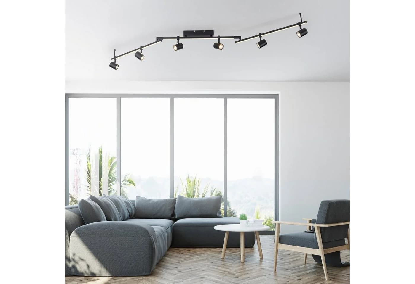 Paul Neuhaus LED-Deckenstrahler Barik 188 cm verstellbar