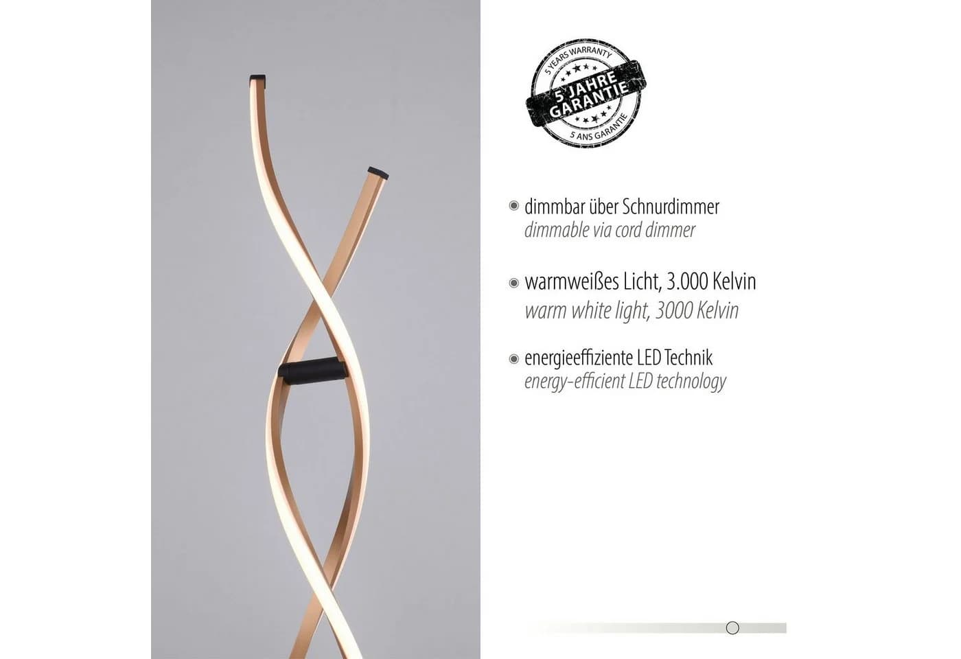 Paul Neuhaus Stehlampe POLINA Schwarz LED Dimmbar Modern - Bild 3