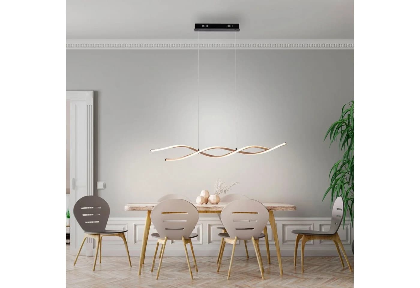 Paul Neuhaus LED-Hängeleuchte Polina Gold Dimmbar - Bild 3