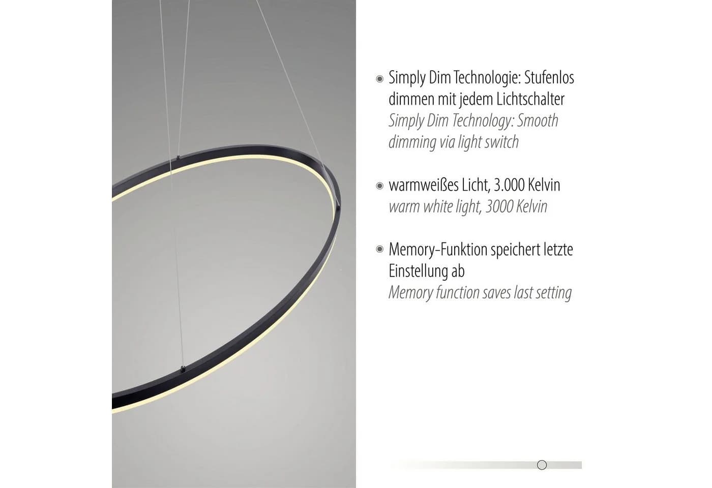 PAUL NEUHAUS Pendelleuchte TITUS Grau LED Simply Dim - Bild 4