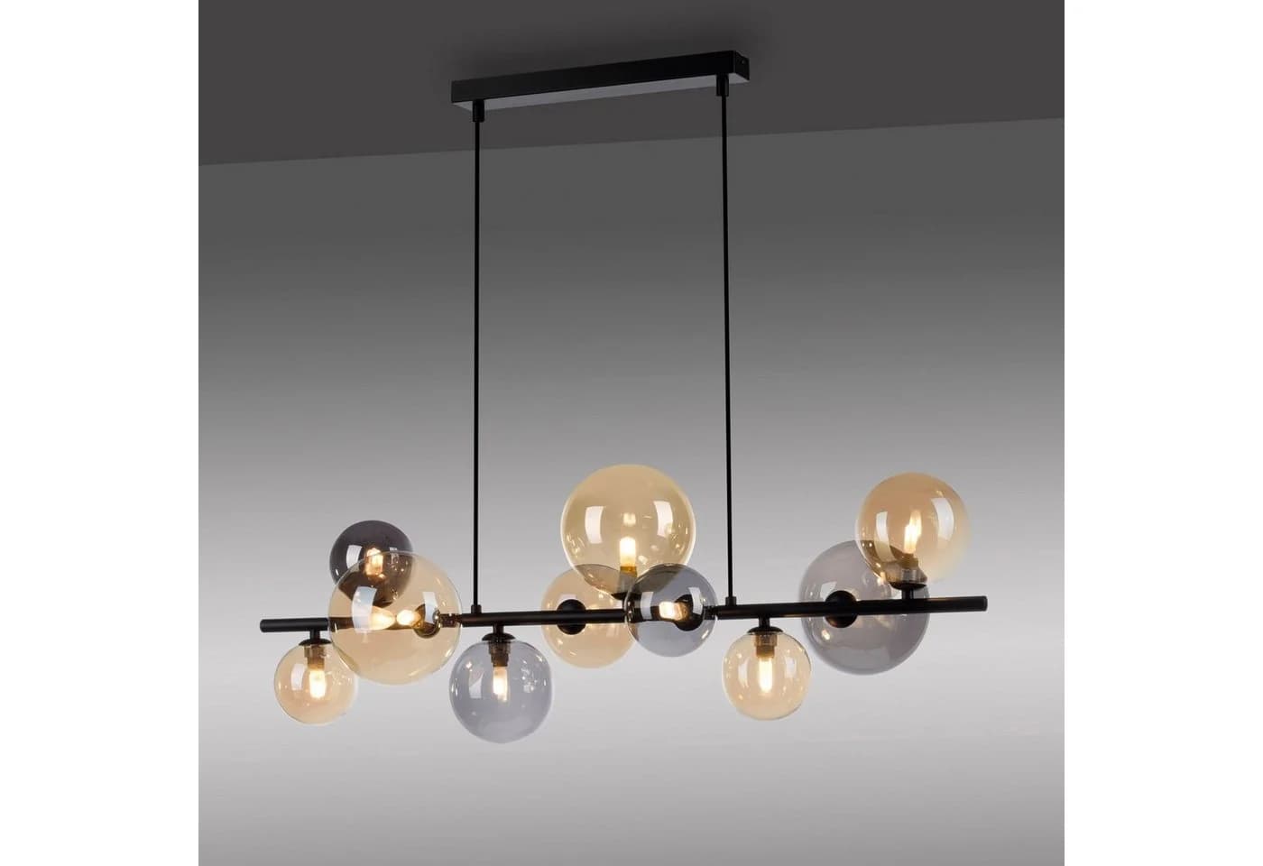 PAUL NEUHAUS Pendelleuchte POPSICLE Schwarz 10x LED Glas - Bild 4