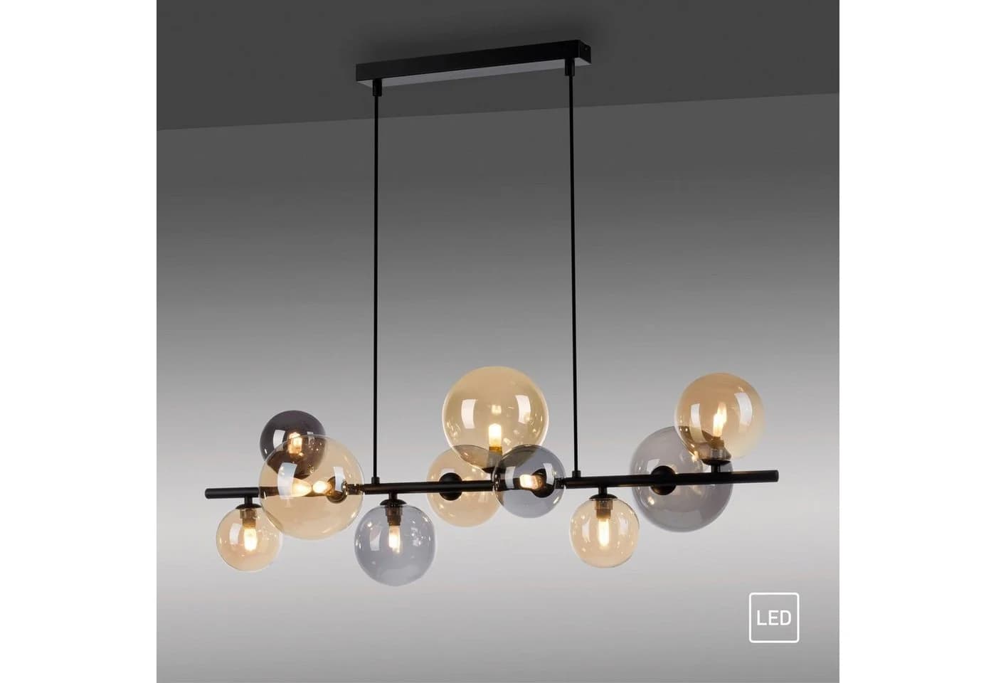 PAUL NEUHAUS Pendelleuchte POPSICLE Schwarz 10x LED Glas - Bild 5