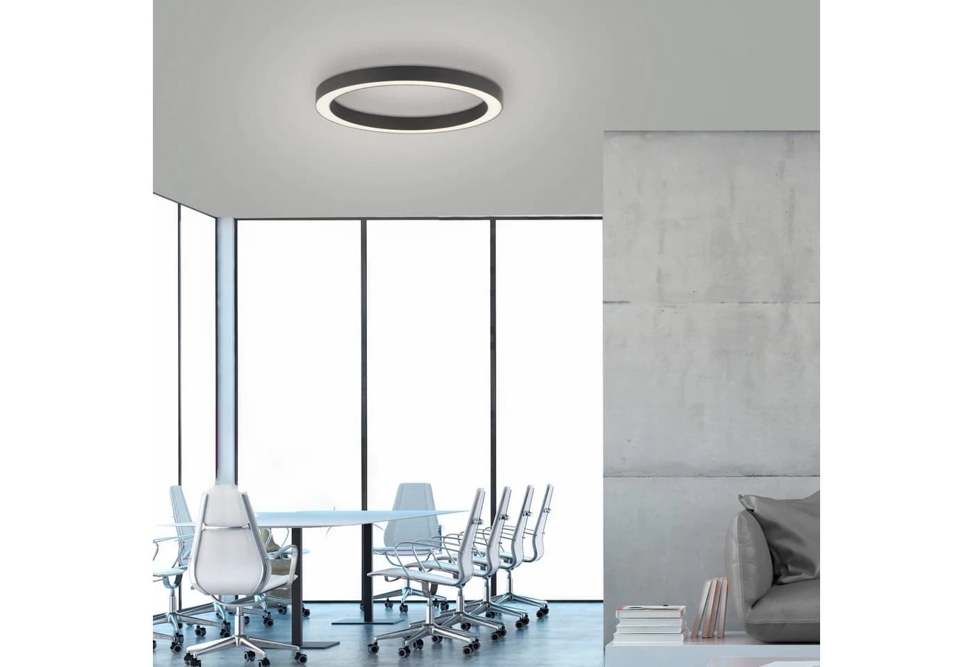 Paul Neuhaus LED Deckenleuchte PURE Lines Round Anthrazit