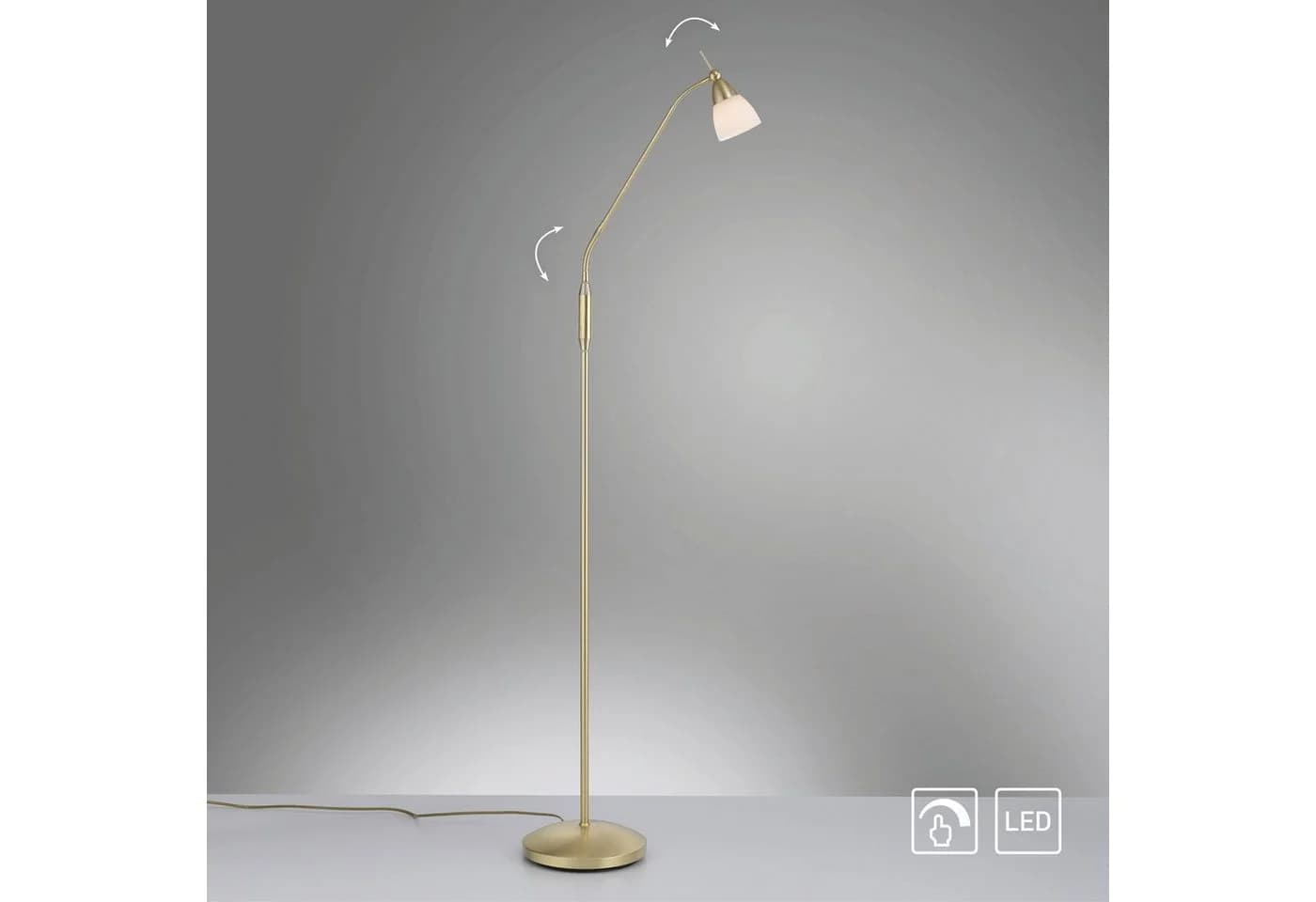 Paul Neuhaus Stehleuchte Pino Messing 163 cm Dimmbar G9 - Bild 2