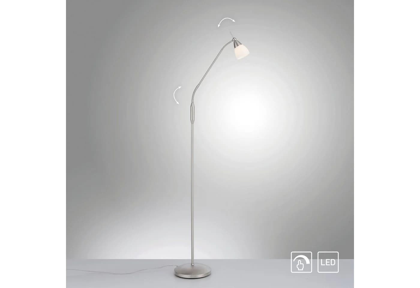 PAUL NEUHAUS Stehlampe PINO Grau LED mit Touch-Dimmer - Bild 2