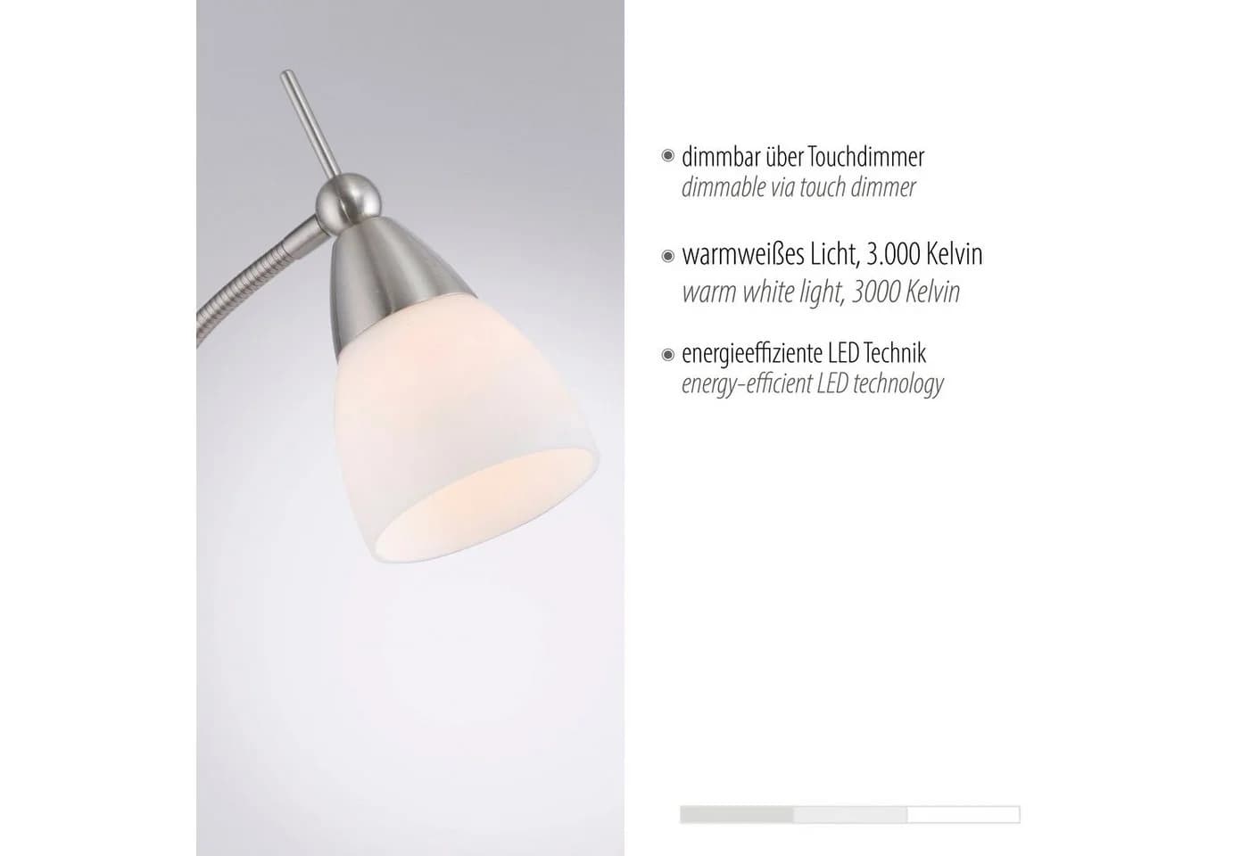 PAUL NEUHAUS Stehlampe PINO Grau LED mit Touch-Dimmer - Bild 4
