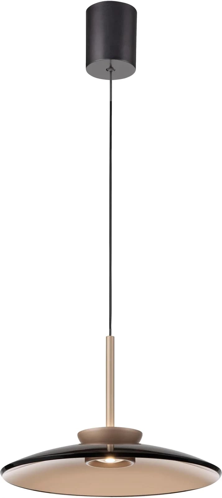 LED-Hängelampe PURE E-Moon Bronze Amberglas 50cm
