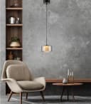 Paul Neuhaus LED Pendelleuchte RIKA Schwarz Grau Glas Metall Bild 1