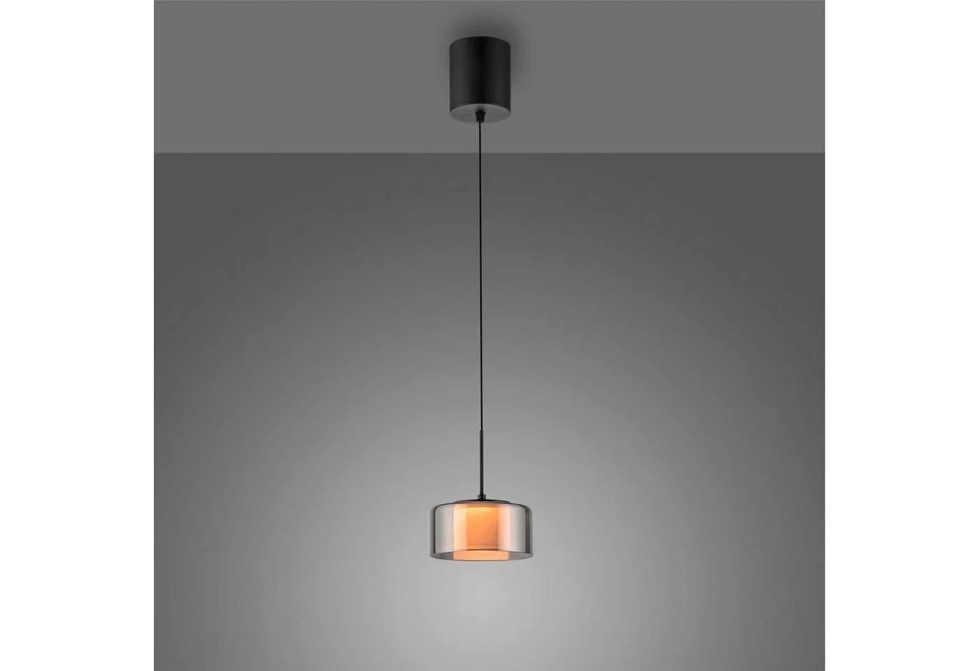 Paul Neuhaus LED Pendelleuchte RIKA Schwarz Grau Glas Metall - Bild 4