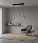 Paul Neuhaus LED Pendelleuchte RIKA 3-flammig Schwarz Grau Glas Bild 1