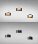 Paul Neuhaus LED Pendelleuchte RIKA 3-flammig Schwarz Grau Glas Bild 4