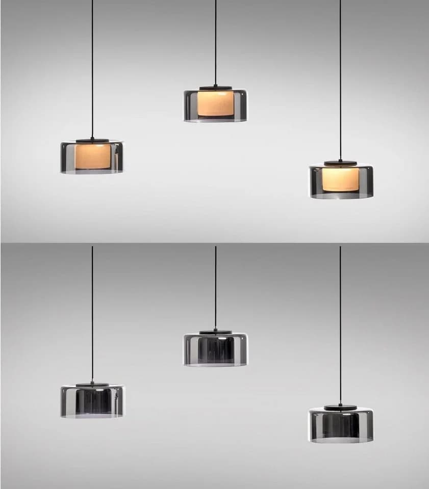 Paul Neuhaus LED Pendelleuchte RIKA 3-flammig Schwarz Grau Glas - Bild 4