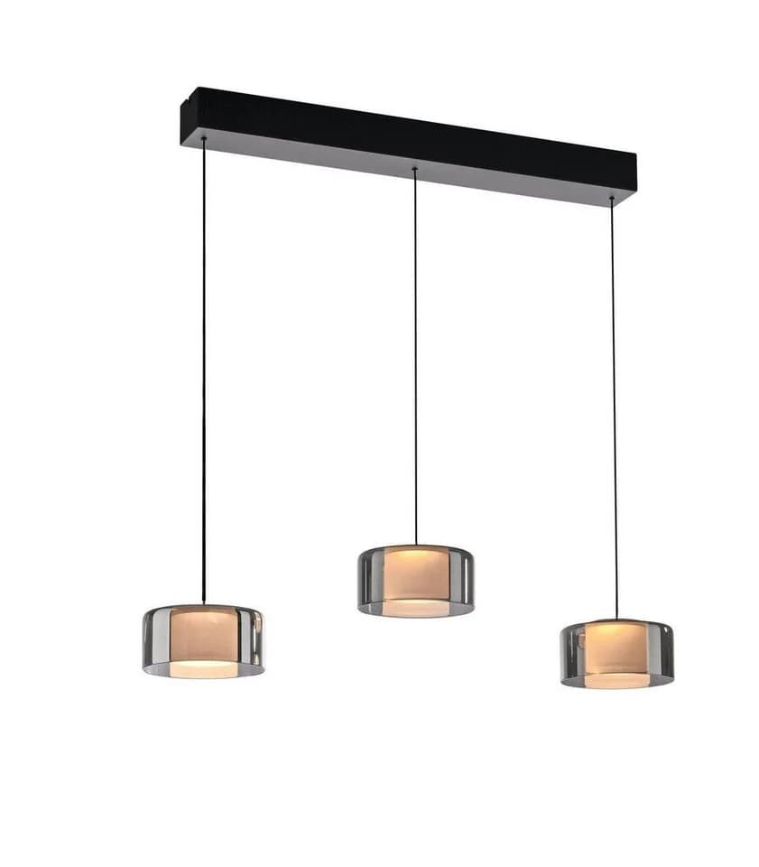 Paul Neuhaus LED Pendelleuchte RIKA 3-flammig Schwarz Grau Glas - Bild 5