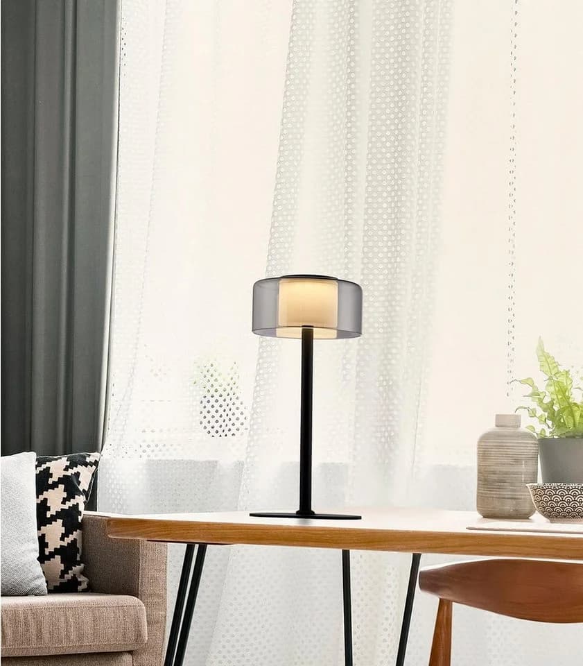 Paul Neuhaus LED Tischleuchte RIKA Schwarz Glas Dimmfunktion - Bild 5
