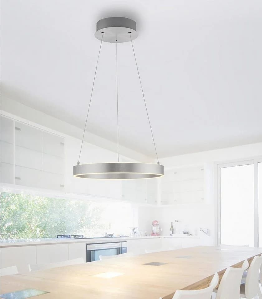 Paul Neuhaus LED Pendelleuchte ANILLO 2-flammig Grau Aluminium Stahl