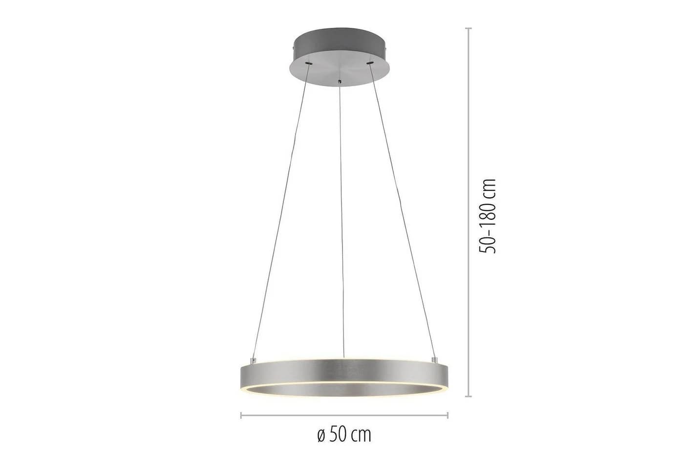 Paul Neuhaus LED Pendelleuchte ANILLO 2-flammig Grau Aluminium Stahl - Bild 3