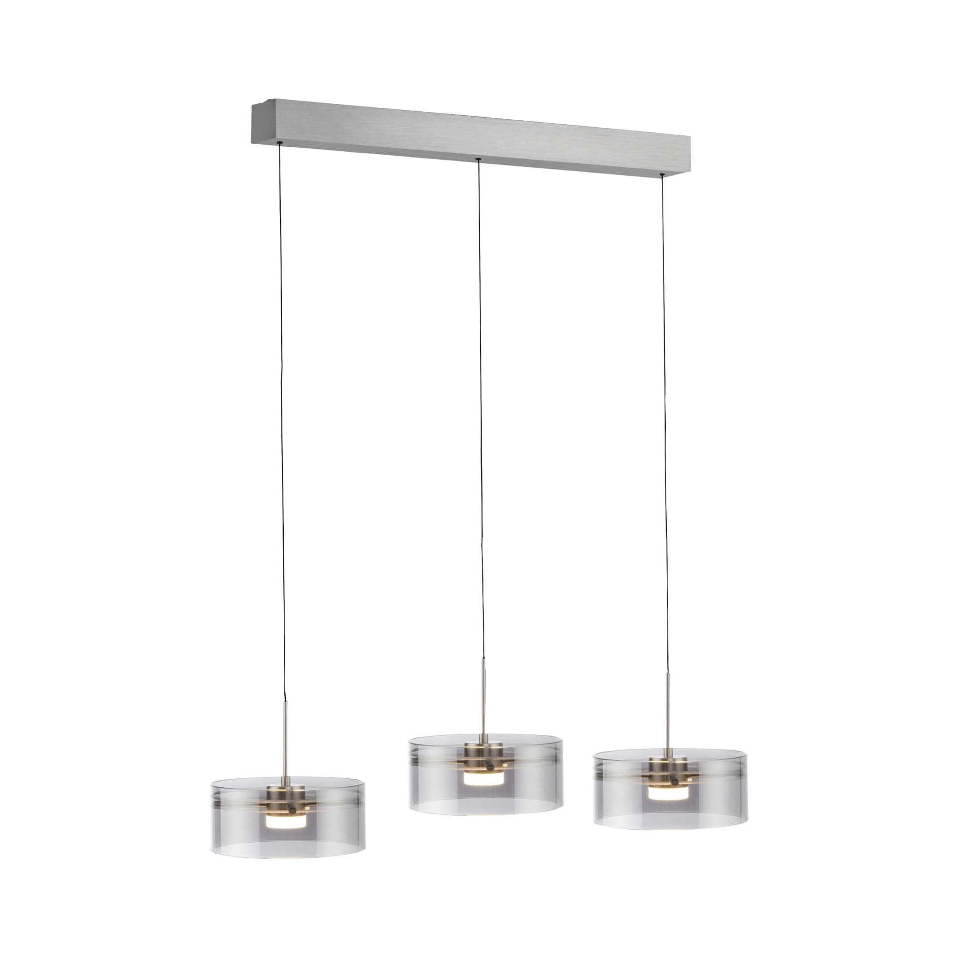 MONDO LED Pendelleuchte KARENA 3-flammig Stahlgrau
