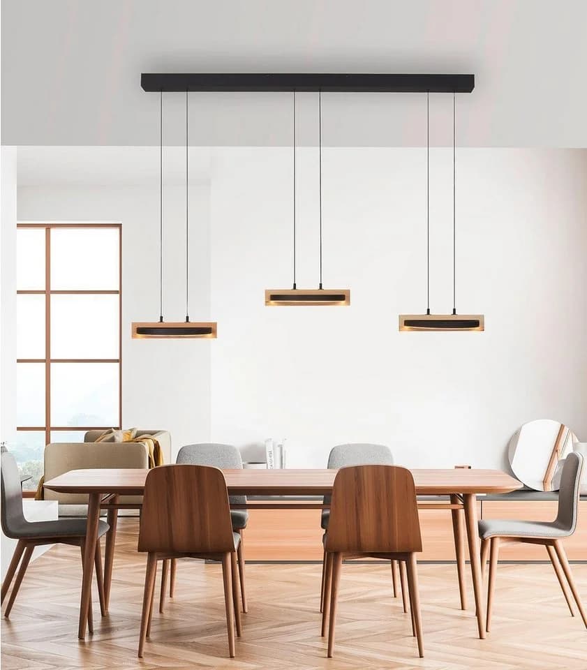 Pendelleuchte MONDO FAMERA Holz Dimmbar Fernbedienung