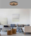 MONDO LED Deckenleuchte FAMERA 2-flammig Schwarz Eichenholz Bild 1